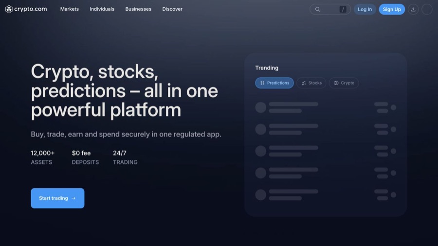 Crypto.com — buy USDC with a card