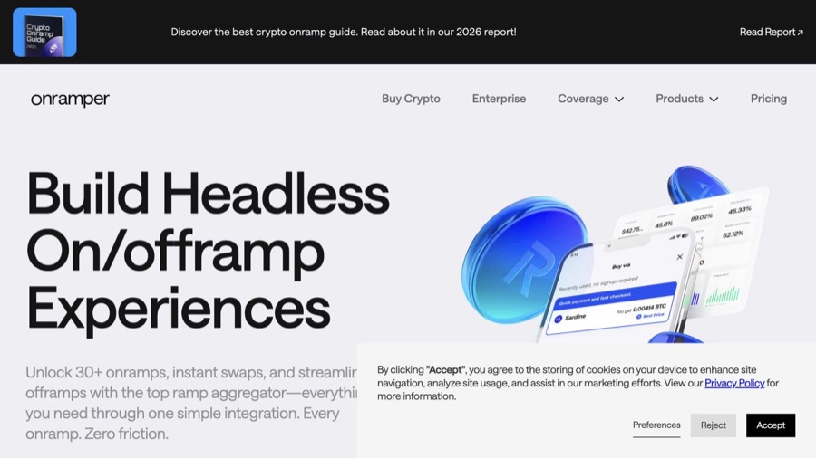 Onramper — buy USDC with a card