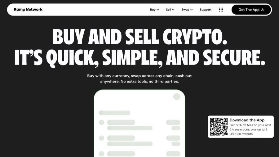 Ramp — buy USDC with a card