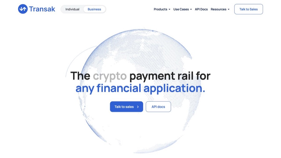 Transak — buy USDC with a card