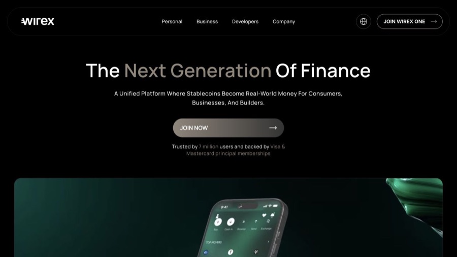 Wirex — buy USDC with a card